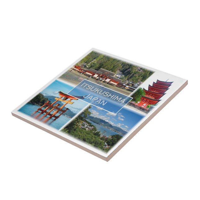 Azulejo zJP004 ITSUKUSHIMA MIYAJIMA, Japón, (Lado)