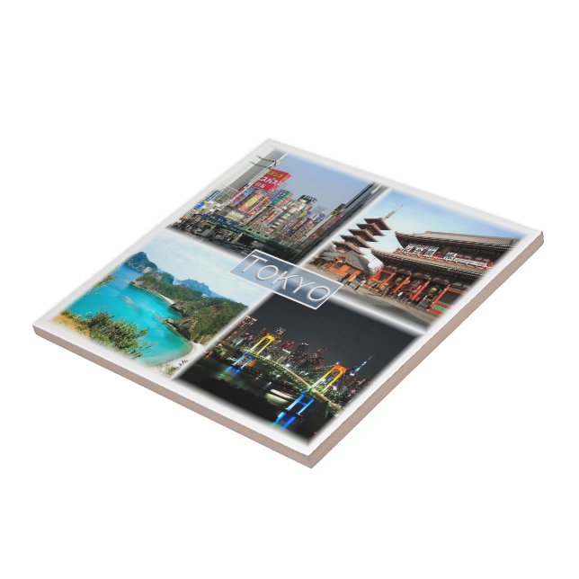 Azulejo zJP005 TOKYO Japón, Asia, (Lado)