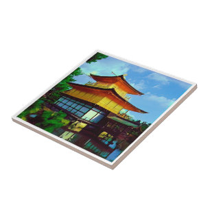 Azulejo zJP015 Kyoto KINKAU, Golden Pavillion,