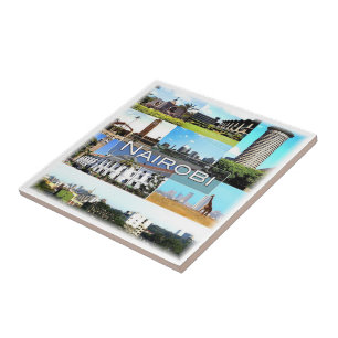 Azulejo zKE029 NAIROBI, Mosaic, Kenya, África,