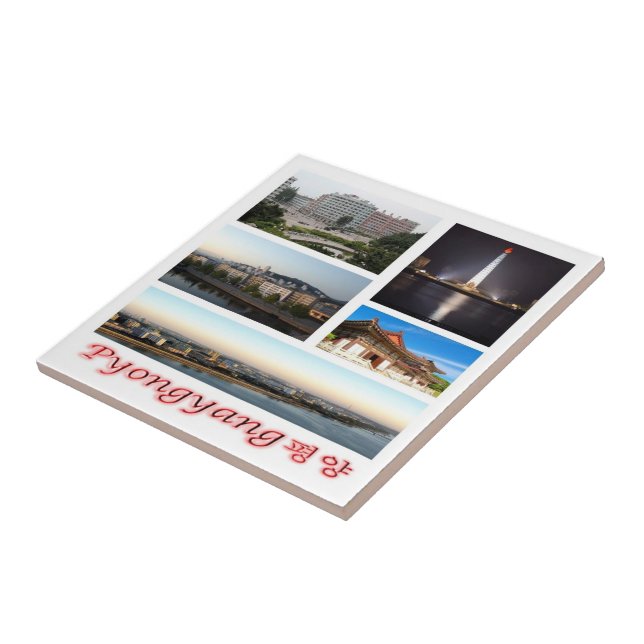 Azulejo zKP007 PYONGYANG, Corea del Norte, Asia, (Lado)