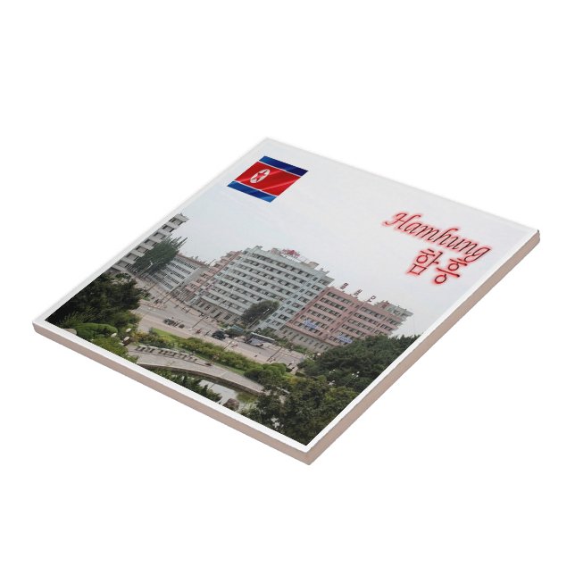 Azulejo zKP008 HAMHUNG, Corea del Norte, Asia, (Lado)