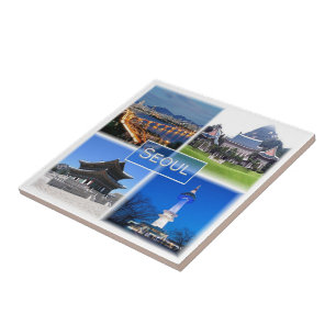 Azulejo zKR003 SEOUL, Corea del Sur, Asia,