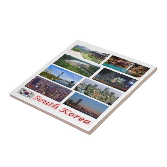 Azulejo zKR004 COREA DEL SUR, Asia, (Lado)