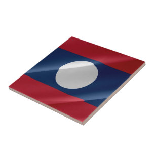 Azulejo zLA002 ondulando FLAG LAOS,