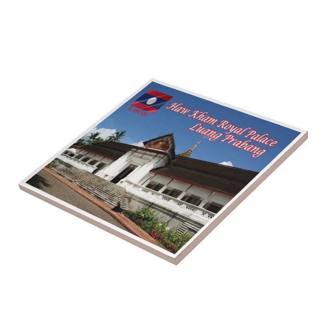 Azulejo zLA008 HAW KHAM Luang Prabang, Laos, (Lado)