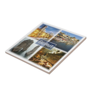 Azulejo zLB004 BEIRUT, Líbano, Asia,