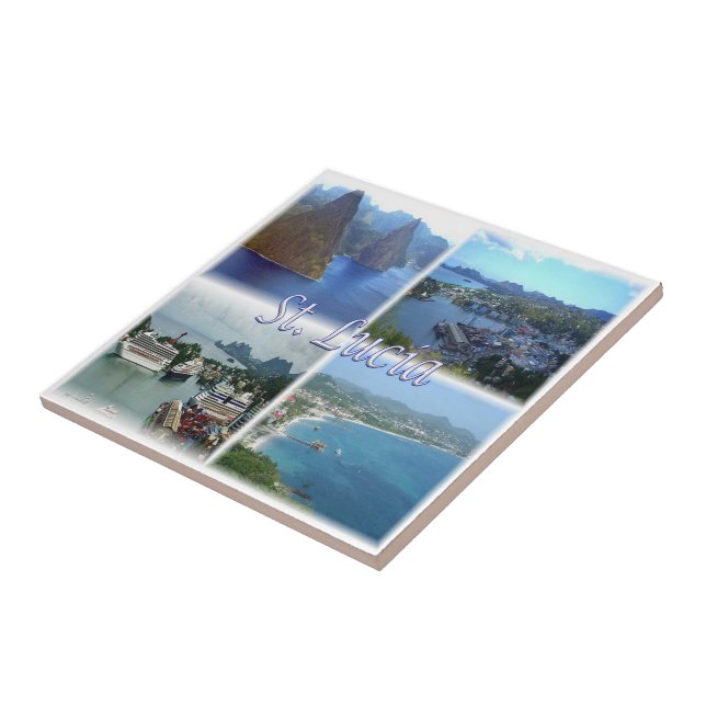 Azulejo zLC003 SAINT LUCIA, Mosaic, América, (Lado)