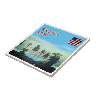 Azulejo zLR005 MONROVIA, Liberia, África,