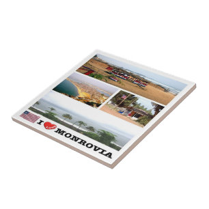 Azulejo zLR008 MONROVIA I Love, Mosaic, Liberia,