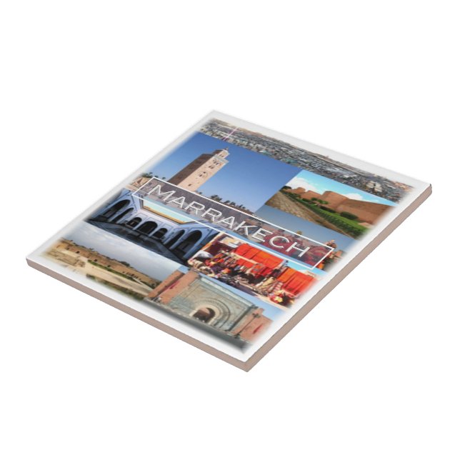 Azulejo zMA015 MARRAKECH, Marruecos, África, (Lado)