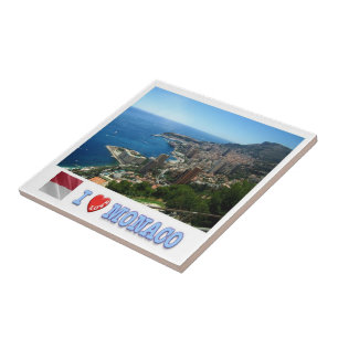 Azulejo zMC008 PRINCIPALIDAD DE MONACO, I Love,