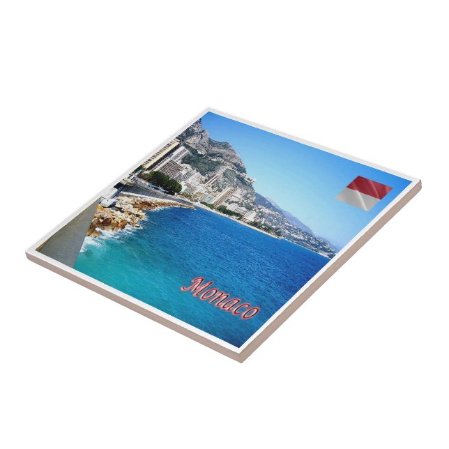 Azulejo zMC042 LARVOTTO, Mónaco, (Lado)