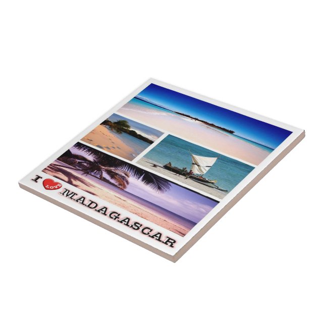 Azulejo zMG012 MADAGASCAR I Love, Mosaic, Africa, (Lado)