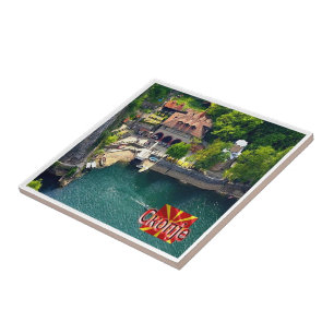 Azulejo zMK004 SKOPJE MATKA, Macedonia septentrional,