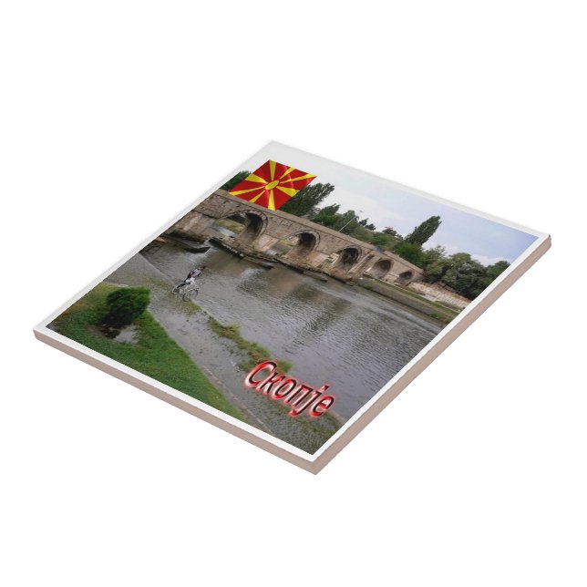 Azulejo zMK005 SKOPJE, Macedonia septentrional, (Lado)