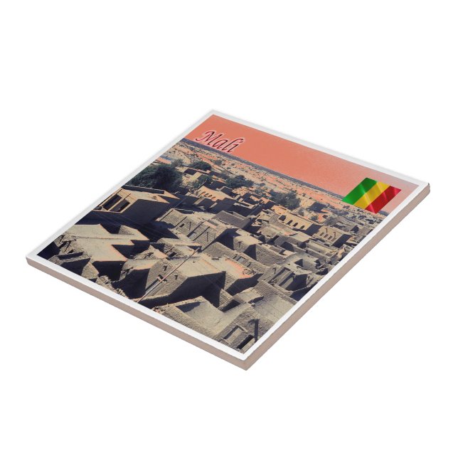 Azulejo zML011 MALI, Tombuctú, África, (Lado)