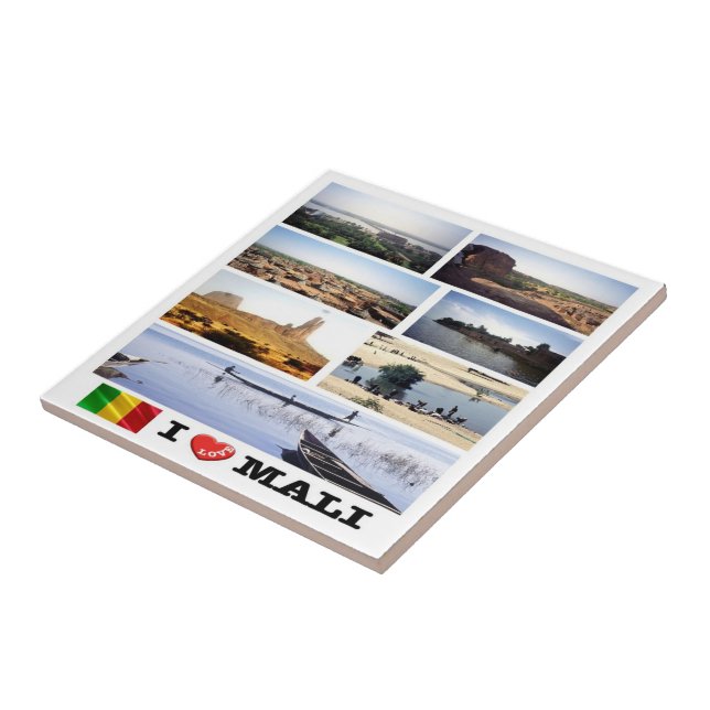 Azulejo zML012 MALI I Love, Mosaic, Africa, (Lado)