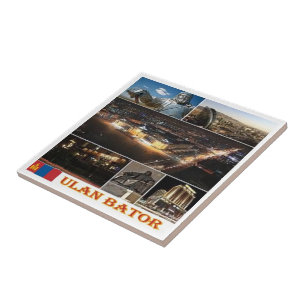 Azulejo zMN004 ULAN BATOR, Mongolia, Asia,