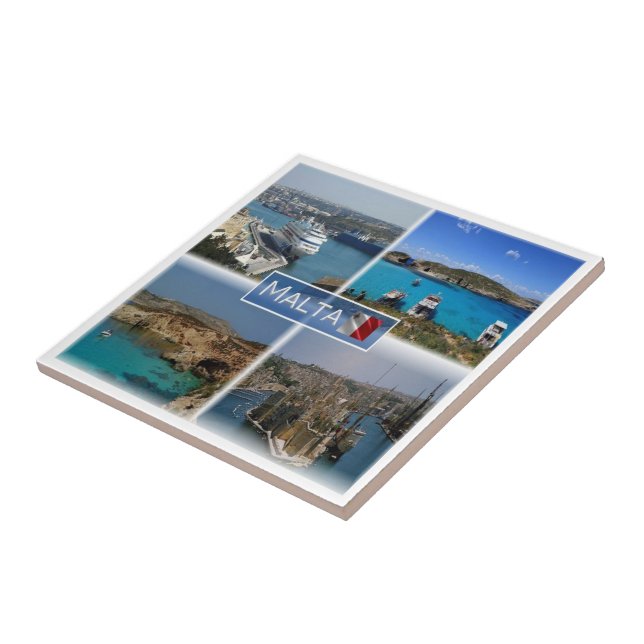 Azulejo zMT005 LA LAGUNA AZUL, Malta, (Lado)