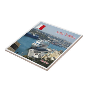 Azulejo zMT014 IL BELT Harbor VALLETTA, Malta,