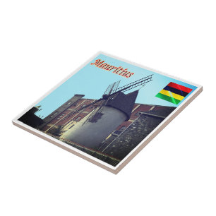 Azulejo zMU019 MAURITIUS, Windmill, África,