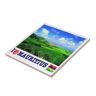 Azulejo zMU020 MAURITIUS I Love, Africa,