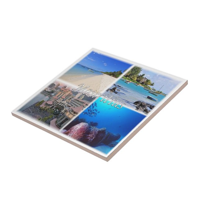 Azulejo zMU023 MAURITIUS, Mosaic, África, (Lado)