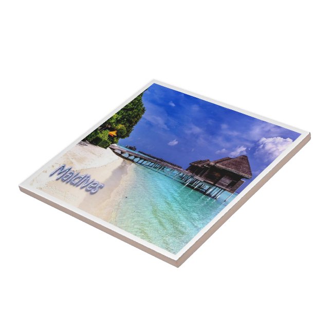 Azulejo zMV004 islas playa MALDIVES, Asia, (Lado)