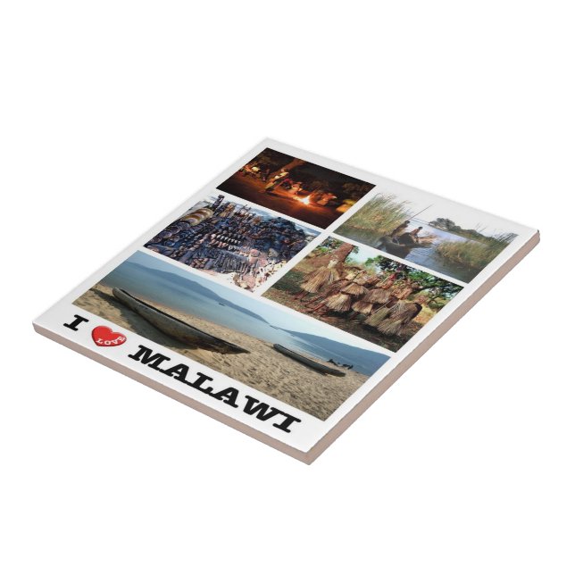 Azulejo zMW009 MALAWI I Love, Mosaic, África, (Lado)