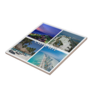 Azulejo zMX005 CANCUN, Mosaic, México, América,