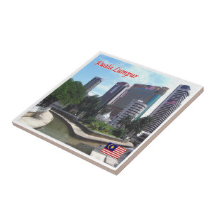 Azulejo zMY008 MASJID JAMEK Kuala Lumpur, Malasia,