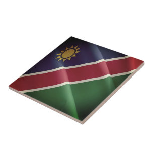 Azulejo zNA002 NAMIBIA, Bandera ondulante, África,