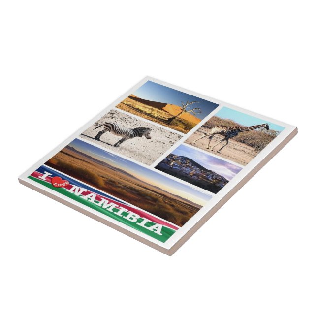 Azulejo zNA007 NAMIBIA I Love, Mosaic, Africa, (Lado)