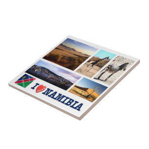 Azulejo zNA009 NAMIBIA I Love, Mosaic, Africa,