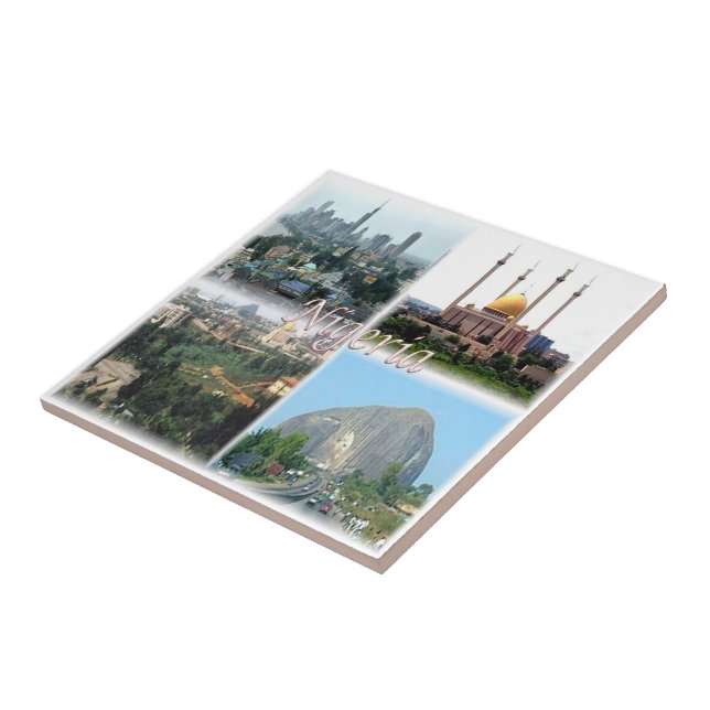 Azulejo zNG012 NIGERIA, Mosaic, África, (Lado)