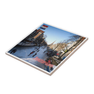 Azulejo zNL007 AMSTERDAM panorama, Países Bajos,