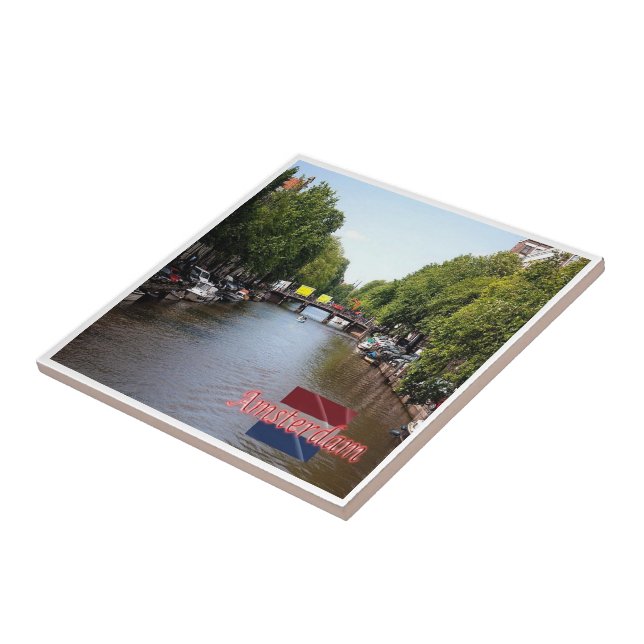 Azulejo zNL009 AMSTERDAM panorama, Países Bajos, (Lado)