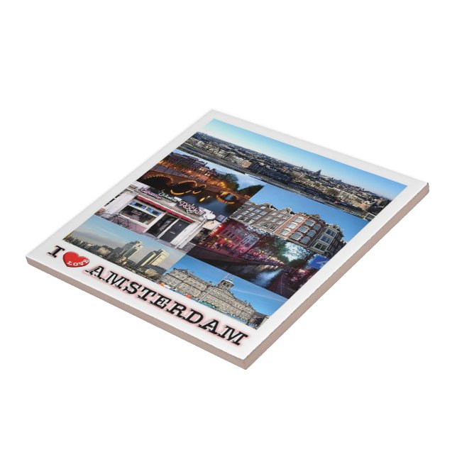 Azulejo zNL012 AMSTERDAM "I Love", (Lado)