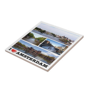 Azulejo zNL014 AMSTERDAM "I Love", collage, Fridge