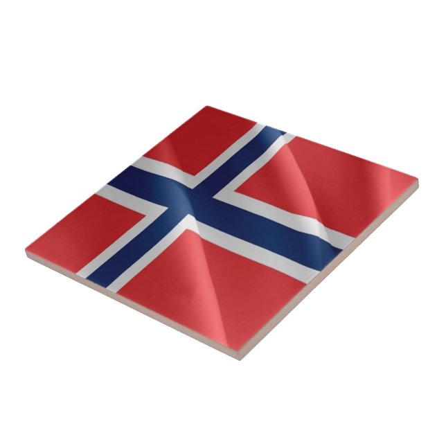 Azulejo zNO002 BANDERA NORUEGA ondulada, Noruega, (Lado)