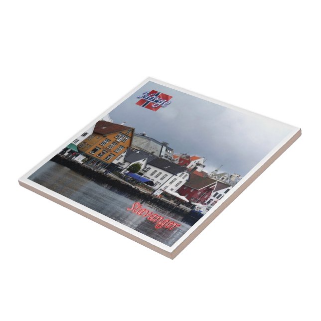 Azulejo zNO010 STAVANGER, Noruega, Europa, (Lado)