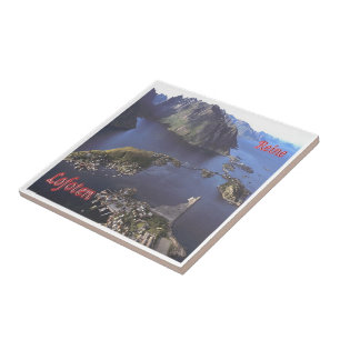 Azulejo zNO020 REINE Lofoten, Noruega, Europa,