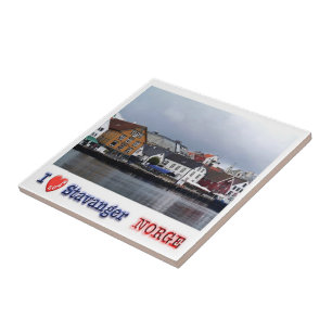 Azulejo zNO027 STAVANGER "I Love", Noruega, Europa,