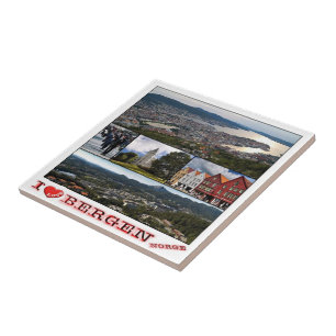 Azulejo zNO040 BERGEN, Noruega, Europa,