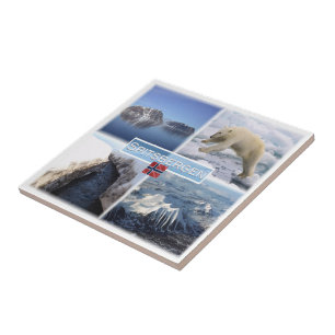 Azulejo zNO042 SPITSBERGEN, Noruega, Europa,