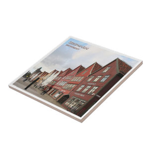 Azulejo zNO044 BERGEN BRYGGEN, Noruega, Europa,