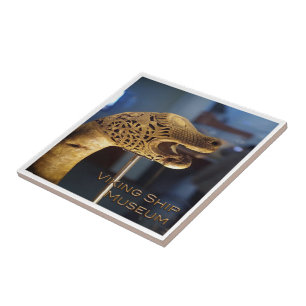 Azulejo zNO079 MUSEO DE BARCOS VIKING, Noruega, Europa,