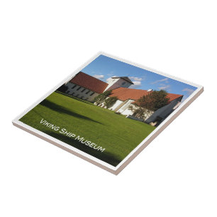 Azulejo zNO081 VIKING BARCO MUSEO, Noruega, Europa,