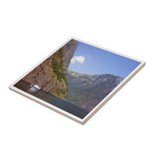 Azulejo zNO087 SOGNEFJORD NAERØYFJORD, Noruega,